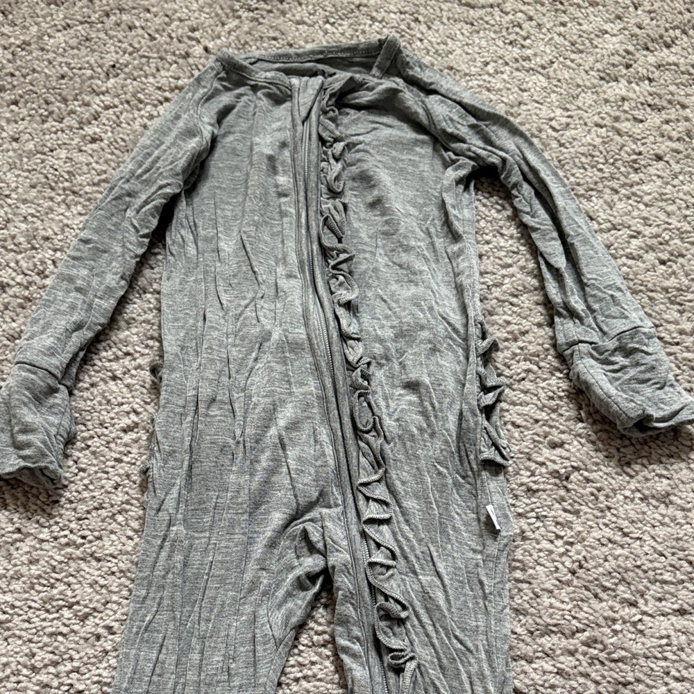 Little Sleepies Gray Ruffles